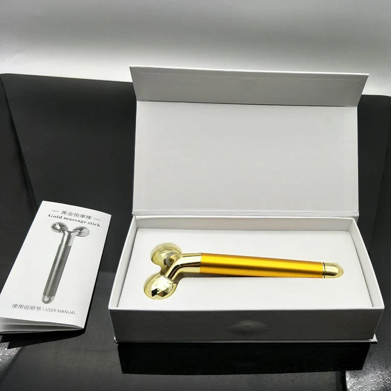 3D Roller Face Lift Electric Sonic Depuffer Pulse Facial Massager 24k Golden Beauty Tool 998 
3D Roller Face Lift Electric Sonic Depuffer Pulse Facial Massager 24k Golden Beauty Tool 998