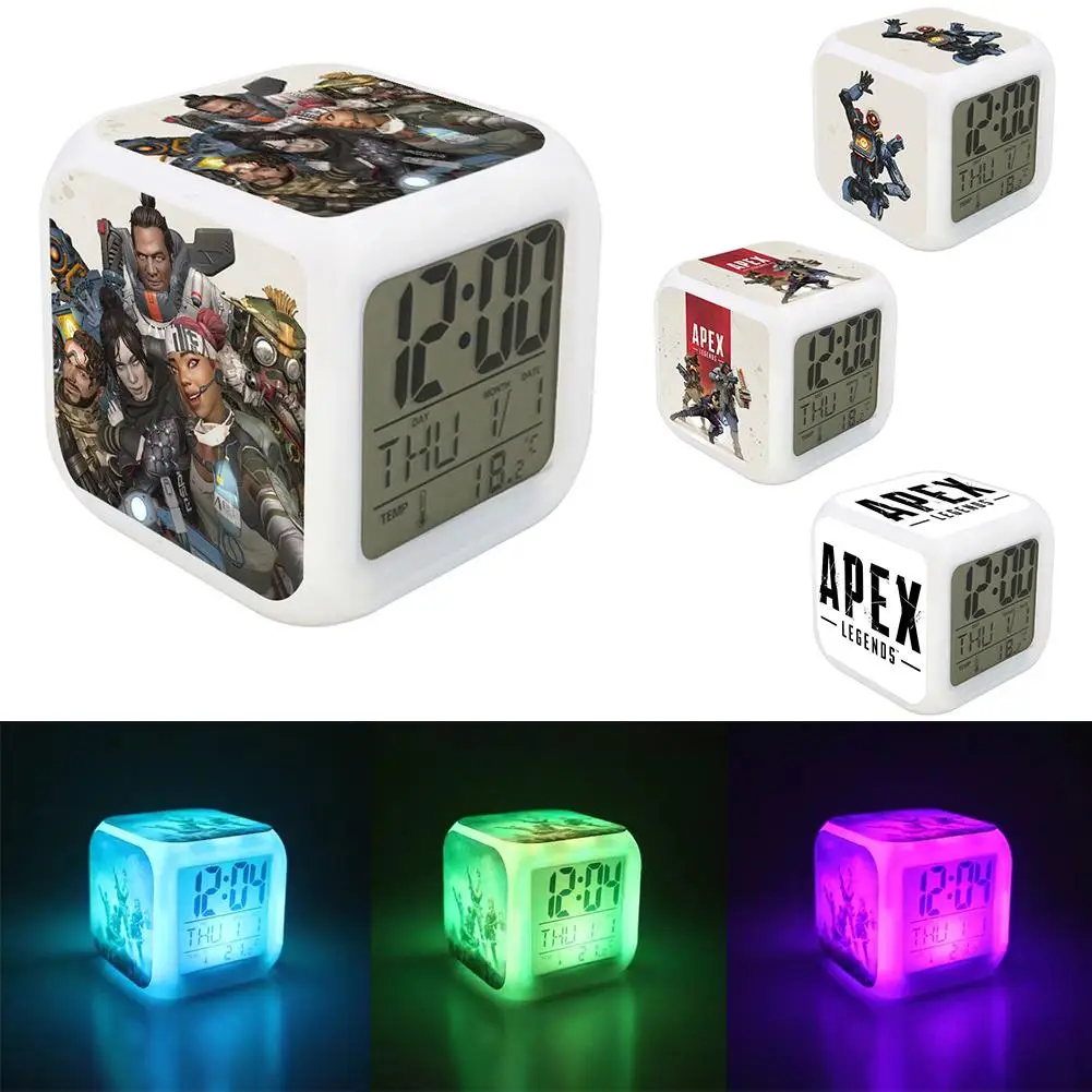 30# Creative Colorful Cube Week Date Display LED Light Digital Clock for Apex Legends Gift LED Clock
30# Creative Colorful Cube Week Date Display LED Light Digital Clock for Apex Legends Gift LED Clock