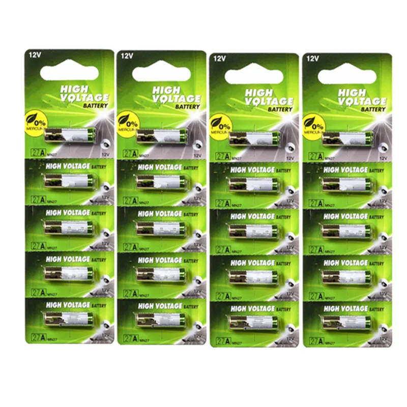 20pcs/lot 12V 27A A27 Alarm-Remote Dry Alkaline Battery Cells 27AE 27MN High Capacity Car Remote Toys Calculator DoorBell
20pcs/lot 12V 27A A27 Alarm-Remote Dry Alkaline Battery Cells 27AE 27MN High Capacity Car Remote Toys Calculator DoorBell