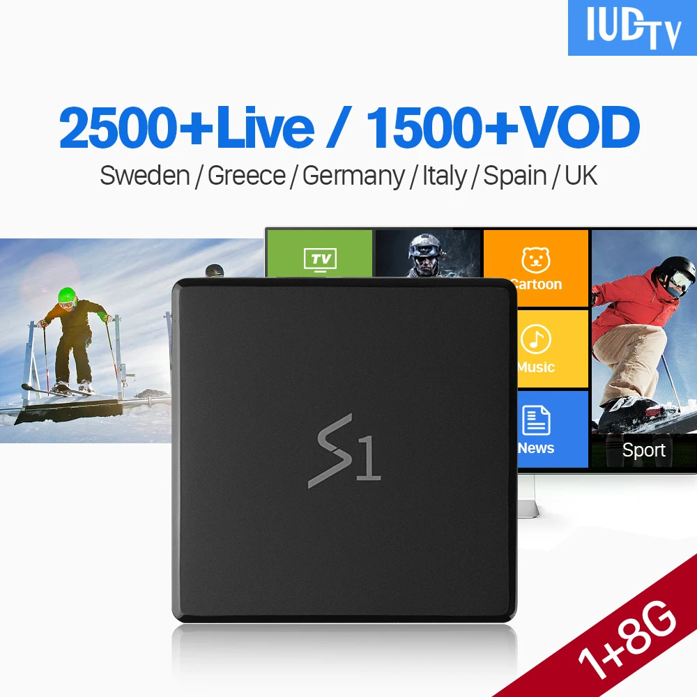 New Leadcool S1 IPTV Spain Box Android 8.1 RK3229 with 1 Year IUDTVpro IPTV Europe Spain Sweden Germany Arabic UK Greece IP TV
New Leadcool S1 IPTV Spain Box Android 8.1 RK3229 with 1 Year IUDTVpro IPTV Europe Spain Sweden Germany Arabic UK Greece IP TV
