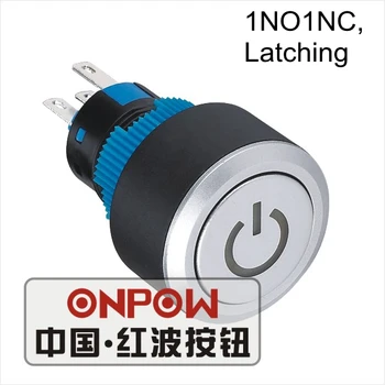 ONPOW 22mm Round illuminated Power symbol Latching ON/OFF Plastic push button switch (LAS1-AWY-11ZT/B/12V) CE, UL, ROHS
ONPOW 22mm Round illuminated Power symbol Latching ON/OFF Plastic push button switch (LAS1-AWY-11ZT/B/12V) CE, UL, ROHS