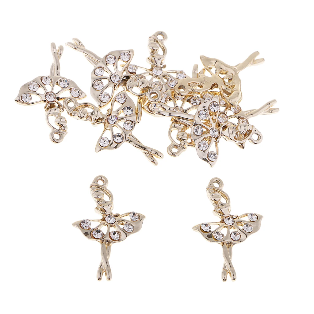 10Pcs DIY Fairy Ballet Dancer Ballerina Girl Gold Color Rhinestone Charms Jewellery Making
10Pcs DIY Fairy Ballet Dancer Ballerina Girl Gold Color Rhinestone Charms Jewellery Making
