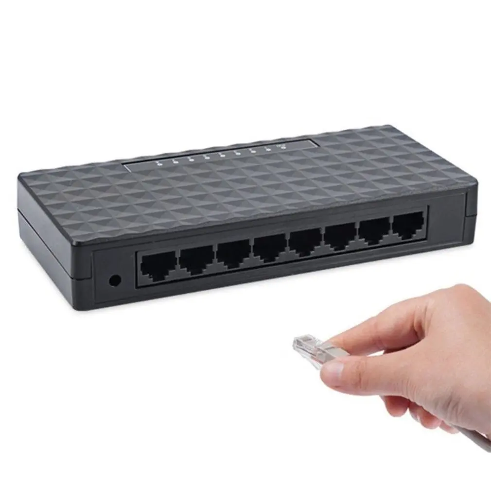 Mini 8 Port Fast Switch 10/100Mbps Network Switch HUB Fast LAN Ethernet Network Desktop Switches Adapter Black
Mini 8 Port Fast Switch 10/100Mbps Network Switch HUB Fast LAN Ethernet Network Desktop Switches Adapter Black