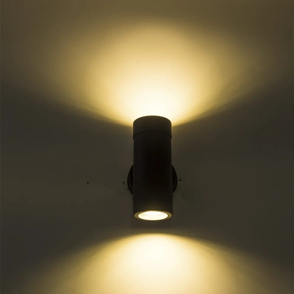 Черная светодиодная подсветка стены и вниз лампа двухстороннее современное