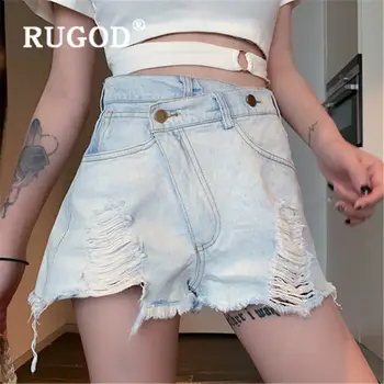 RUGOD 2019 new arrival Hole denim shorts irregular personality spodenki damskie casual Korean version short mujer
RUGOD 2019 new arrival Hole denim shorts irregular personality spodenki damskie casual Korean version short mujer