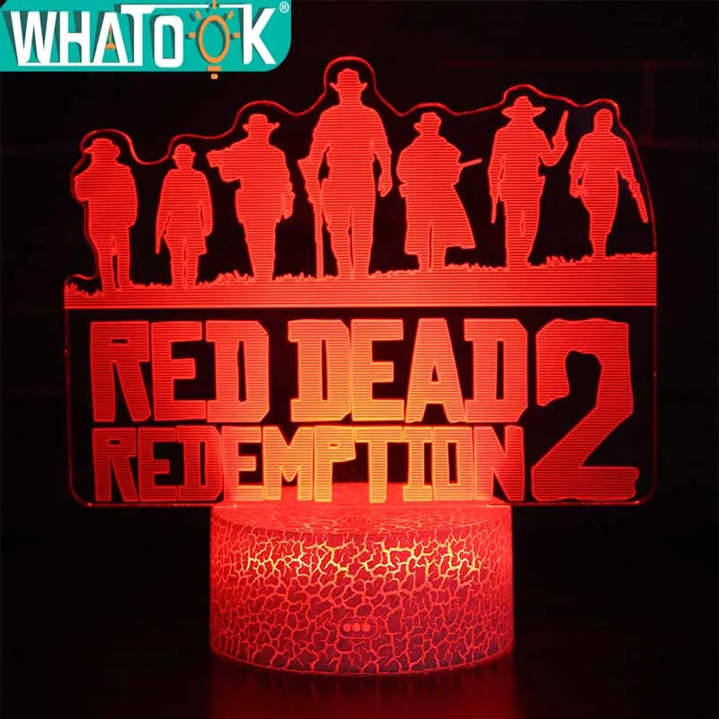 3D Illusion Table Lamp RGB Crackle Base Led Light Hot Game Red Dead Redemption Night Light for Birthday Holiday Christmas Gift
3D Illusion Table Lamp RGB Crackle Base Led Light Hot Game Red Dead Redemption Night Light for Birthday Holiday Christmas Gift