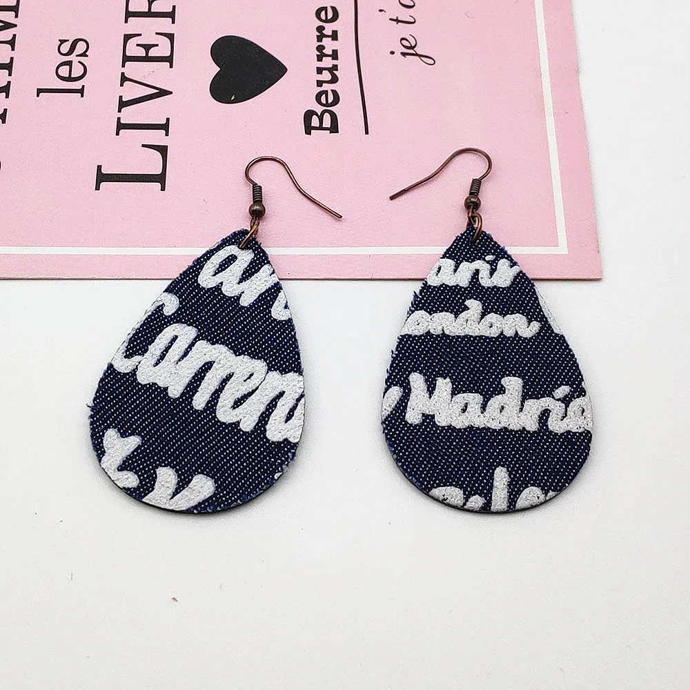 Denim single woven PU leather earrings vintage jewelry drop earring fashion earrings for women jewelry earrings 2019 P4
Denim single woven PU leather earrings vintage jewelry drop earring fashion earrings for women jewelry earrings 2019 P4