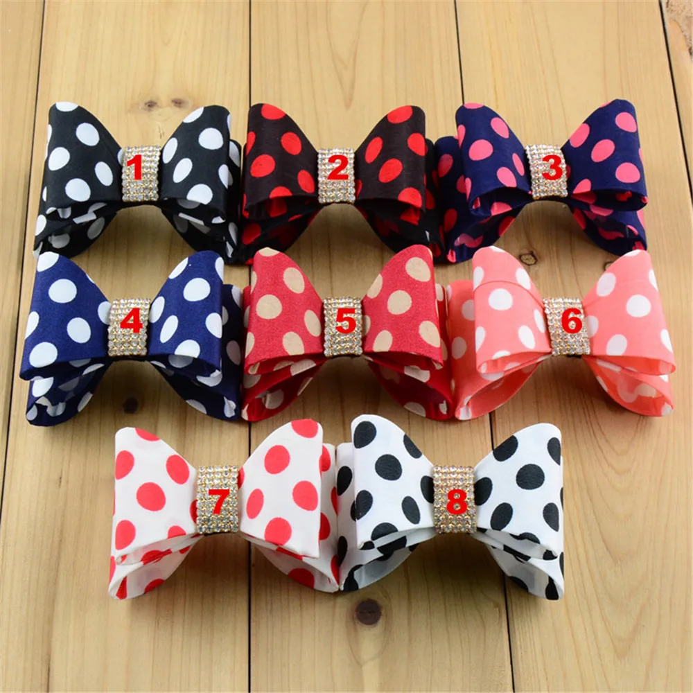 15pcs/lot Alloy Alligator Hairpin PVC satin Polka Dot Hair Bow Headwear Decorative Headbands Fabric Bowknots
15pcs/lot Alloy Alligator Hairpin PVC satin Polka Dot Hair Bow Headwear Decorative Headbands Fabric Bowknots