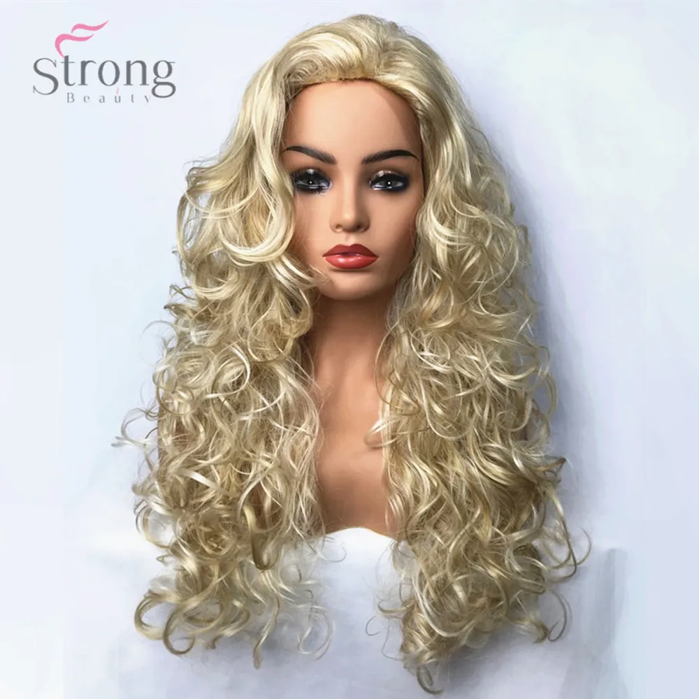 

StrongBeauty Women's Synthetic Wig Blonde Long Curly Hair Capless Natural Wigs Cosplay