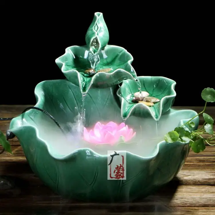 The aquarium water fountain basin landscape decoration engineering ceramic art decoration indoor humidifier lotus desktop decora
The aquarium water fountain basin landscape decoration engineering ceramic art decoration indoor humidifier lotus desktop decora