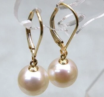 xiuli 00522 gorgeous 10-11MM natural south sea cream white pearl earrings