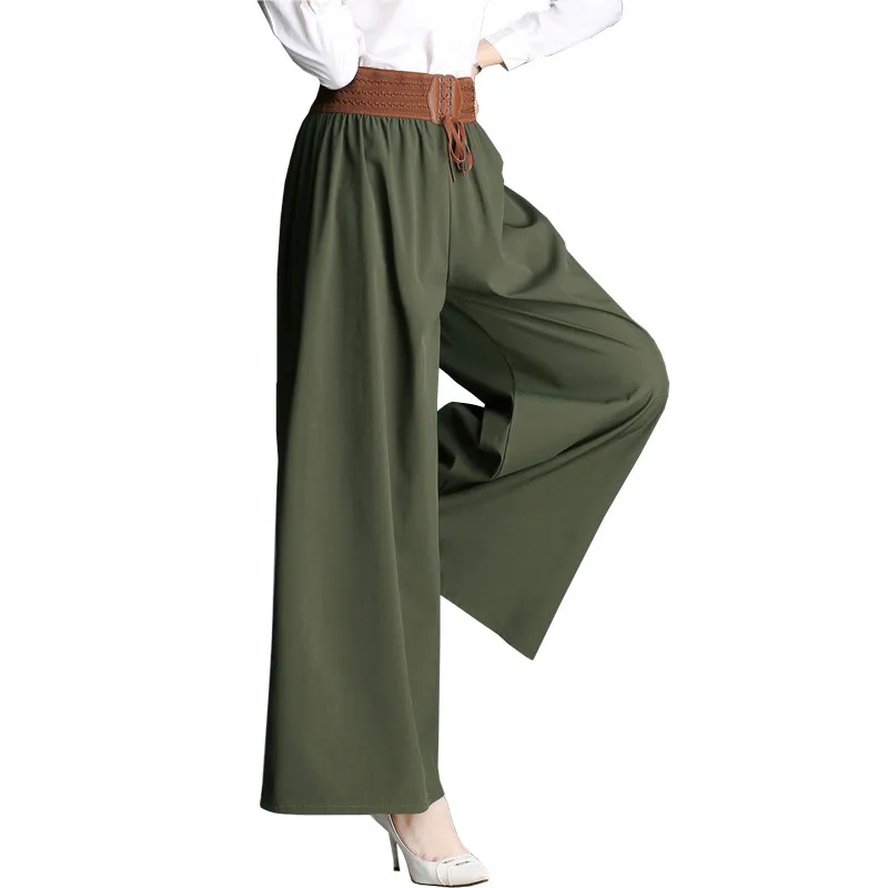 2019 NEW Women Wide Leg Pants Spring Summer Solid Elastic High Waist Pants Loose Large size Casual Trousers Female Pants AA792
2019 NEW Women Wide Leg Pants Spring Summer Solid Elastic High Waist Pants Loose Large size Casual Trousers Female Pants AA792