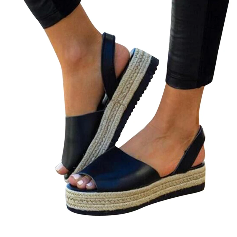 Women Slip On Peep Toe Sandals Platform Sandals Summer Female Slip On PU Flat Slides Back Starp Slides Plus Size Footwear
Women Slip On Peep Toe Sandals Platform Sandals Summer Female Slip On PU Flat Slides Back Starp Slides Plus Size Footwear