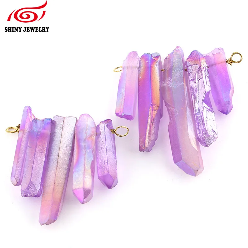 Fashion Natural Stone Pendant Rainbow Titanium Aura Quartz Ponit Necklace Pendants Raw Druzy Crystal Quartz Spike Charms Women
Fashion Natural Stone Pendant Rainbow Titanium Aura Quartz Ponit Necklace Pendants Raw Druzy Crystal Quartz Spike Charms Women