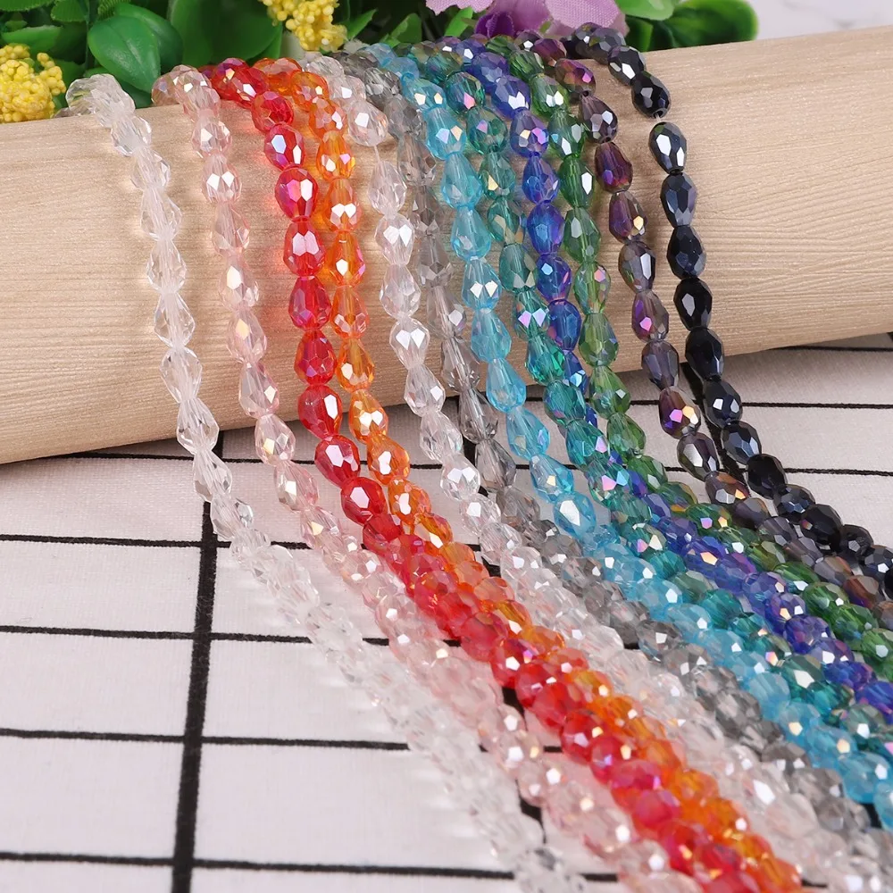 Top Quality 4x6mm Crystal Tear Drop Shape Beads Glass Beads Loose Spacer Round Beads For Jewelry Making DIY 18 colors
Top Quality 4x6mm Crystal Tear Drop Shape Beads Glass Beads Loose Spacer Round Beads For Jewelry Making DIY 18 colors