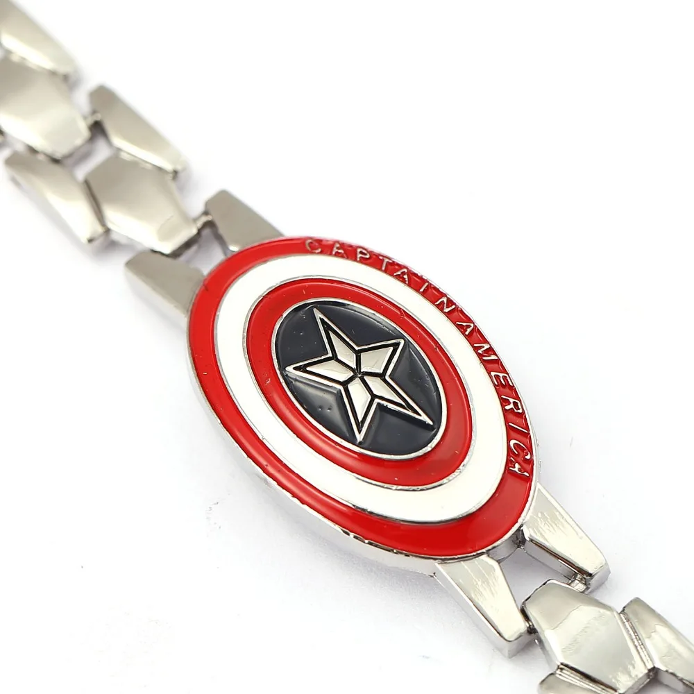 H&F Captain America alloy bracelet anime jewelry series red shield logo charm bracelet men Drop shipping
H&F Captain America alloy bracelet anime jewelry series red shield logo charm bracelet men Drop shipping
