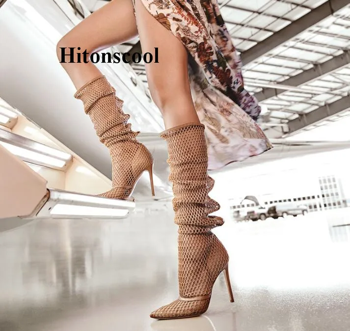 Summer Sexy Cut-outs Knee High Boots Women Mesh Slip on Stiletto Heels Hole Shoes Woman Gladiator Sandals High Heels Long Boots
Summer Sexy Cut-outs Knee High Boots Women Mesh Slip on Stiletto Heels Hole Shoes Woman Gladiator Sandals High Heels Long Boots