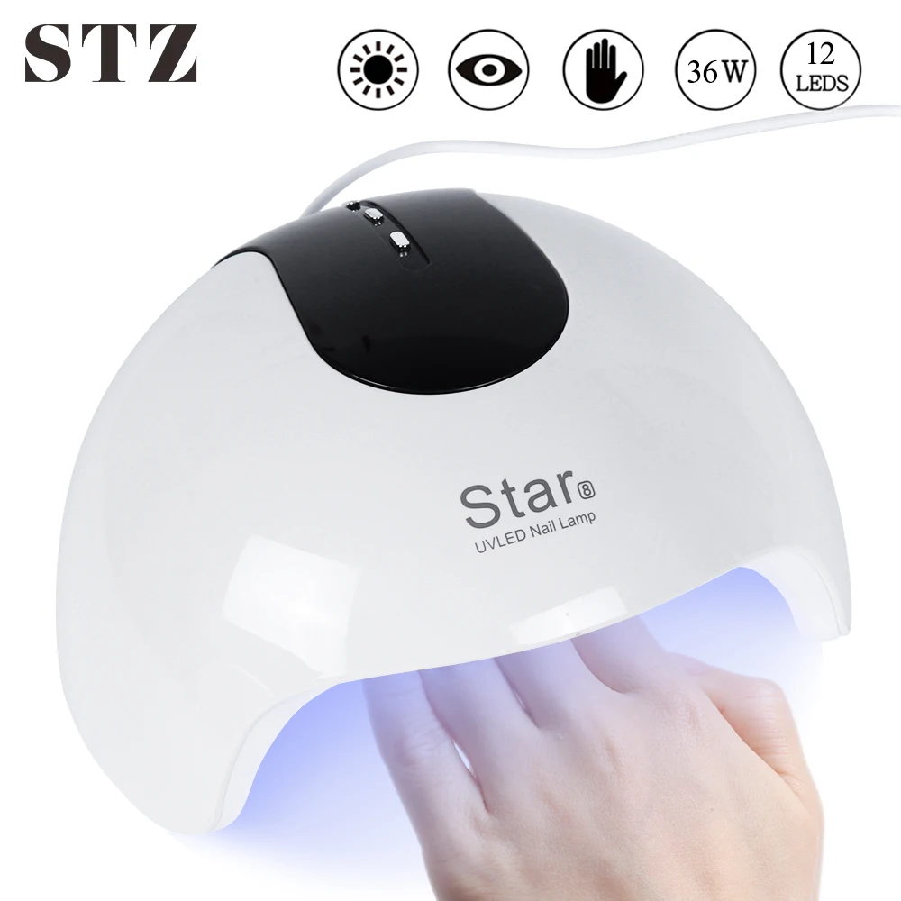 

STZ 36W Mini Nail Dryer USB UV LED Lamp SUN Light Polish Curing Lamp for All Types Gel Smart Timer Nail Tool for Manicure STAR 8