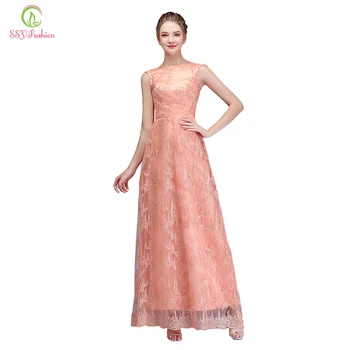 Clearance Lace Evening Dress Banquet Elegant Coral Sleeveless Floor-length Beading Party Gown Formal Dresses
Clearance Lace Evening Dress Banquet Elegant Coral Sleeveless Floor-length Beading Party Gown Formal Dresses