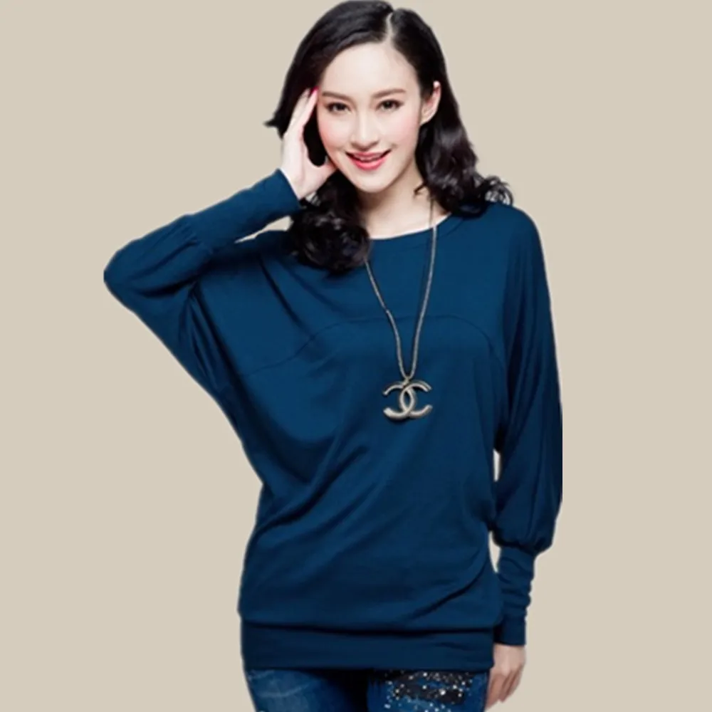 2019 Fashion Spring summer T-shirt Plus size M-5XL Female Women's clothing Pullover Batwing sleeve Loose
2019 Fashion Spring summer T-shirt Plus size M-5XL Female Women's clothing Pullover Batwing sleeve Loose
