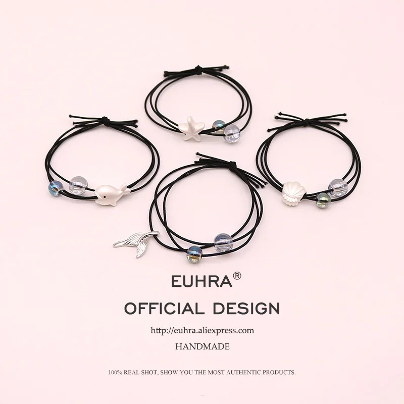 EUHRA 4 Kinds Elastic Hair Bands Little Whale Mermaid Tail Starfish Shell For Women Girls Hair Band Kid Children Rubber Band
EUHRA 4 Kinds Elastic Hair Bands Little Whale Mermaid Tail Starfish Shell For Women Girls Hair Band Kid Children Rubber Band