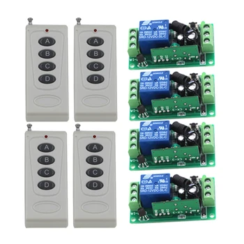 ABCD Key Radio Remote Control Switch Smart Home 1CH Wireless Remote Control Switch Relay Learning Code 4 Transmitter 4 Receiver
ABCD Key Radio Remote Control Switch Smart Home 1CH Wireless Remote Control Switch Relay Learning Code 4 Transmitter 4 Receiver