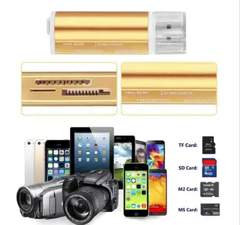 All in one USB 2.0 Multi Memory Card Reader for Micro SD/TF M2 MMC SDHC MS Memory Stick
All in one USB 2.0 Multi Memory Card Reader for Micro SD/TF M2 MMC SDHC MS Memory Stick