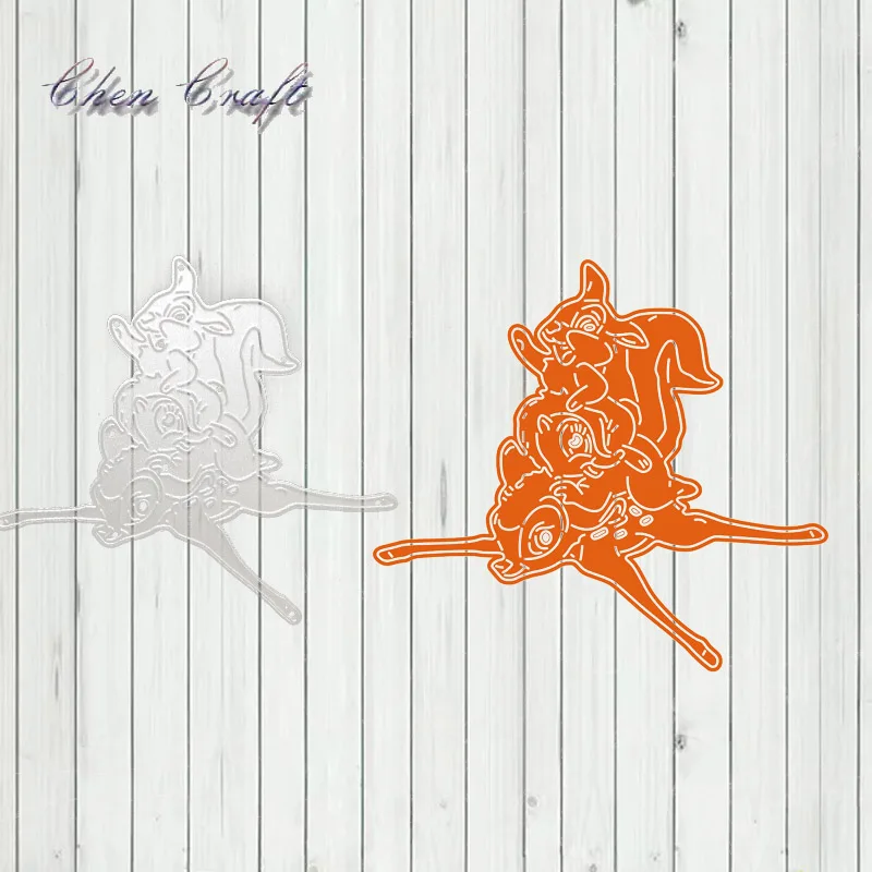 Fawn and fox are playing Metal Cutting Dies Stencil DIY Scrapbooking Photo Album Decor Embossing Cards Making DIY Crafts
Fawn and fox are playing Metal Cutting Dies Stencil DIY Scrapbooking Photo Album Decor Embossing Cards Making DIY Crafts