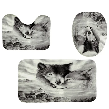 4Pcs Home Bathroom Decor Set Bathroom Wolf Pattern Toilet Seat Cover Bath Mat Set+ Waterproof Shower Curtain
4Pcs Home Bathroom Decor Set Bathroom Wolf Pattern Toilet Seat Cover Bath Mat Set+ Waterproof Shower Curtain
