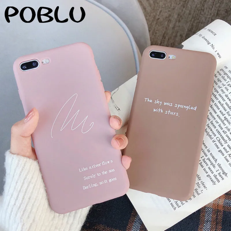 POBLU Fashion English Letter Case For iphone XR XS MAX Simple Style TPU Soft Back Phone Cover Shell For iphone 6s 7 8 Plus Capa
POBLU Fashion English Letter Case For iphone XR XS MAX Simple Style TPU Soft Back Phone Cover Shell For iphone 6s 7 8 Plus Capa