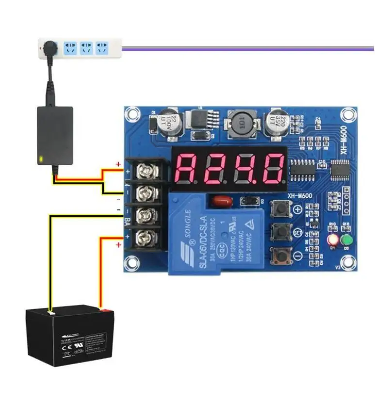 Charge Control Module 6-60V Storage Lithium Battery charging Protection Board charger controller for 12v 24v 48v battery XH-M600
Charge Control Module 6-60V Storage Lithium Battery charging Protection Board charger controller for 12v 24v 48v battery XH-M600