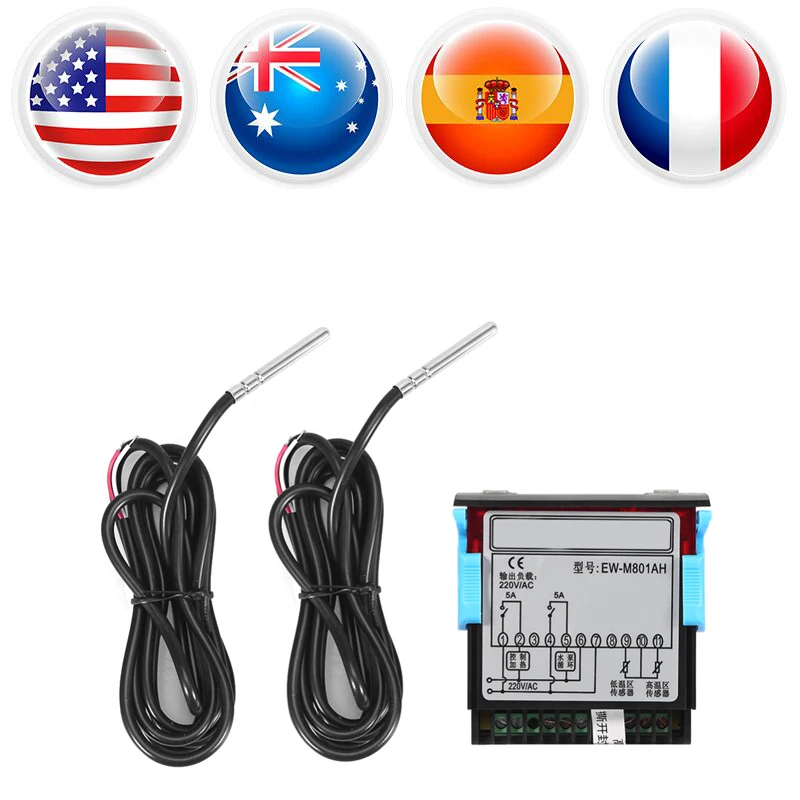 LED Digital Temperature Controller 220V Thermostat Intelligent Temperature Regulator for Solar Water Heater
LED Digital Temperature Controller 220V Thermostat Intelligent Temperature Regulator for Solar Water Heater