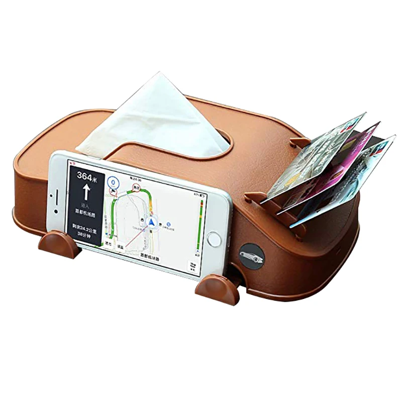 Car Multi-function Napkin Paper Tissue Box Card Organizer Mobile Phone Holder Case Brown ZH007
Car Multi-function Napkin Paper Tissue Box Card Organizer Mobile Phone Holder Case Brown ZH007