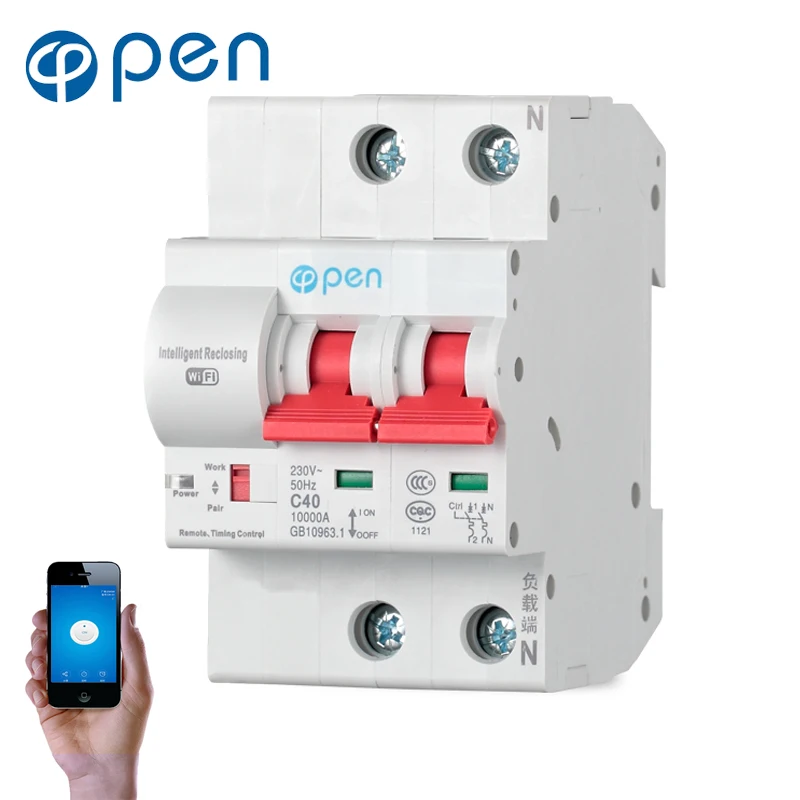 Recloser Wifi Circuit Breaker 2P 16A 32A 40A 125A Remote Control Timing Switch Delay Set Function Automatic Lock Intelligent
Recloser Wifi Circuit Breaker 2P 16A 32A 40A 125A Remote Control Timing Switch Delay Set Function Automatic Lock Intelligent