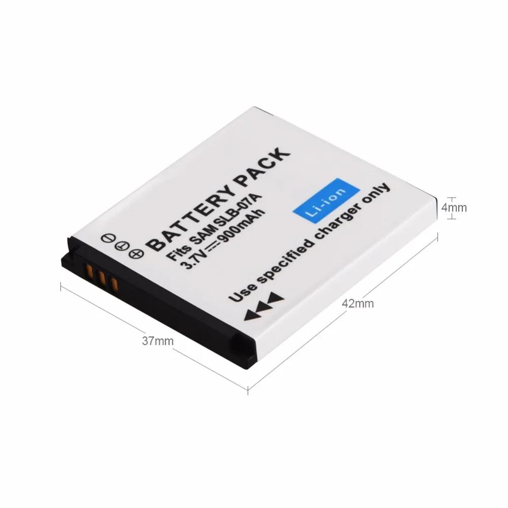 

1pc 3.7V 900mAh SLB-07A SLB07A Camera Battery For Samsung ST45 ST50 ST500 ST550 ST600 PL150 Camera Repalcement Li-ion Battery