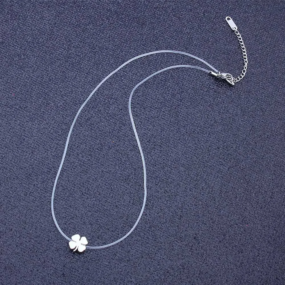 stainless steel invisible chain necklace for women necklaces & pendants chocker neckless silver clover jewelry
stainless steel invisible chain necklace for women necklaces & pendants chocker neckless silver clover jewelry
