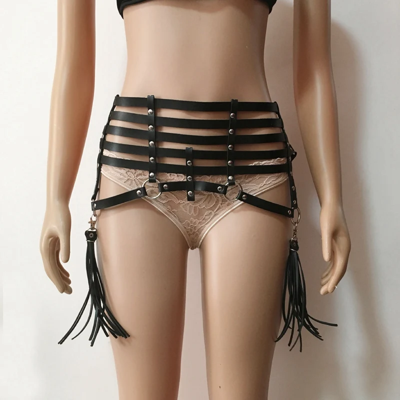 New Women Sexy Punk faux leather material harness sculpting belt punk skirt style long tassel waist belt
New Women Sexy Punk faux leather material harness sculpting belt punk skirt style long tassel waist belt