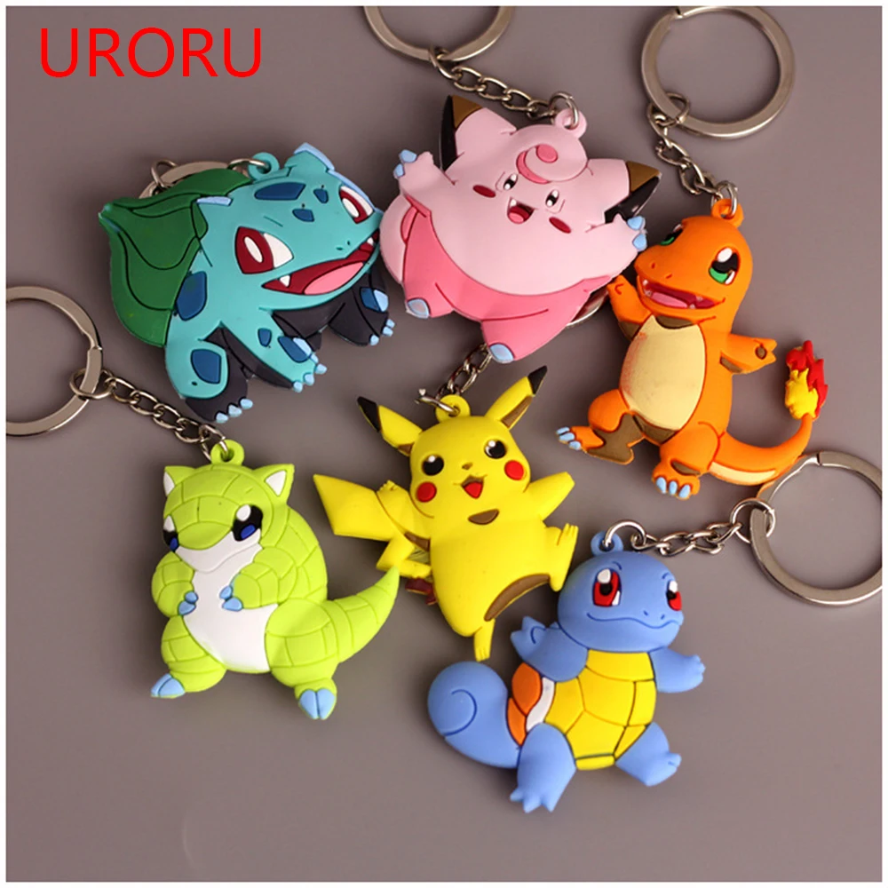 URORU 3D POKEMONGO Anime Mini Charmander Squirtle Eevee Vulpix Go Key Ring Pikachu Keychain Monsters Key Holder Pendant
URORU 3D POKEMONGO Anime Mini Charmander Squirtle Eevee Vulpix Go Key Ring Pikachu Keychain Monsters Key Holder Pendant