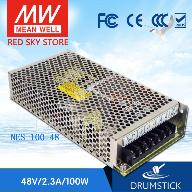 MEAN WELL NES-100-48 48V 2.3A meanwell NES-100 48V 110.4W Single Output Switching Power Supply
MEAN WELL NES-100-48 48V 2.3A meanwell NES-100 48V 110.4W Single Output Switching Power Supply