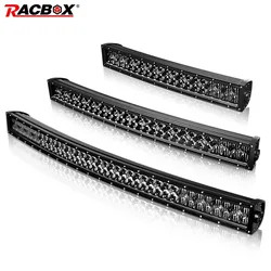 Изогнутая светодиодная автомобильная лампа 5D RACBOX для внедорожников, УАЗ, 200/300/400 ВТ, 42, 32, 22 дюйма, 12 В, 24 В
