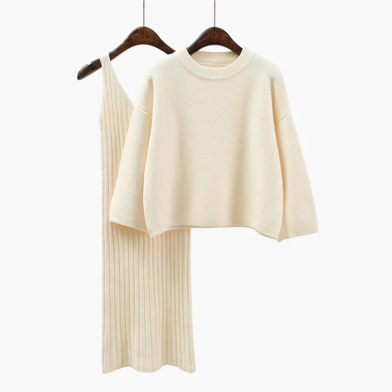 2 Piece Set Women Casual Three Quarter Sleeve Pullover Sweater And Sleeveless Dress Suit 2 Pcs Set 2017 New Spring Autumn Sets
2 Piece Set Women Casual Three Quarter Sleeve Pullover Sweater And Sleeveless Dress Suit 2 Pcs Set 2017 New Spring Autumn Sets