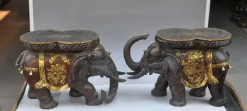 Free shipping S00450 15"China palace Bronze Gilt wealth elephant auspicious statue pair Stool Chair
Free shipping S00450 15"China palace Bronze Gilt wealth elephant auspicious statue pair Stool Chair