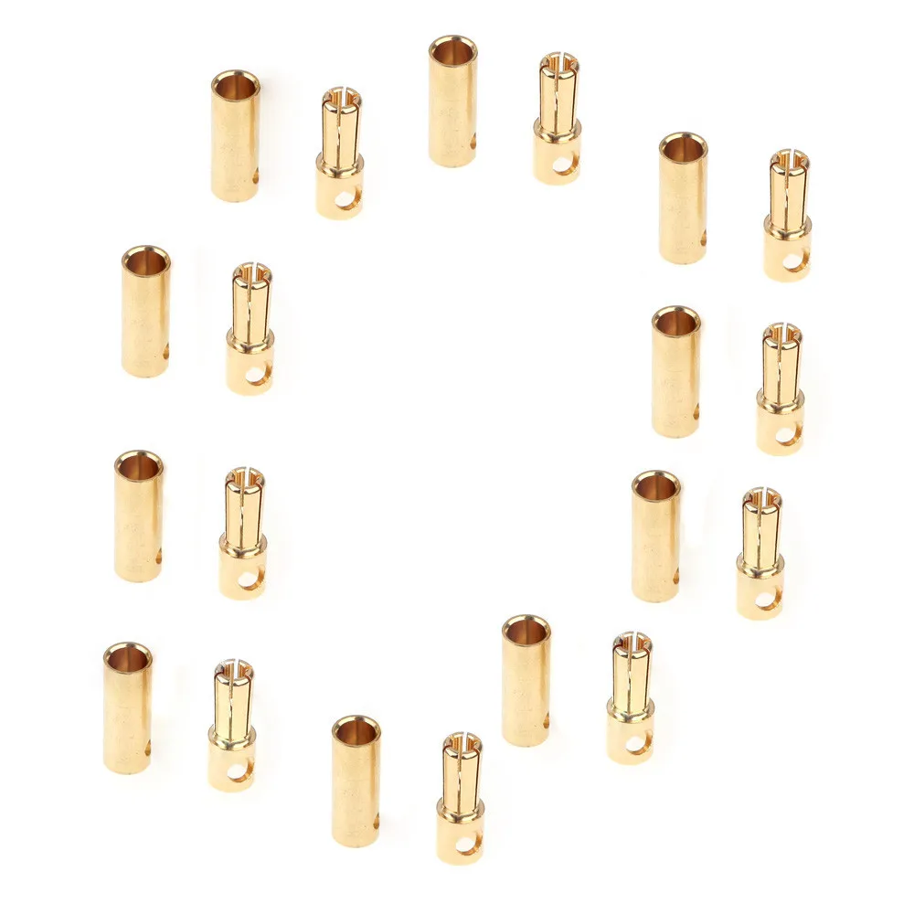 10 pairs 5.0mm Gold Plated Bullet Connector Plug for RC battery Banana Connector Quadcopter ESC
10 pairs 5.0mm Gold Plated Bullet Connector Plug for RC battery Banana Connector Quadcopter ESC