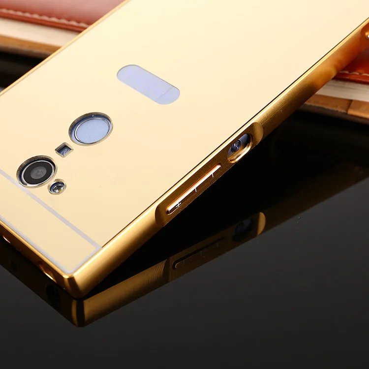 Luxury Gold Plating Aluminum Metal Mirror Case For Sony Xperia XA2 / XA2 Ultra Phone Case Back For Sony XA2 XA2 Ultra case