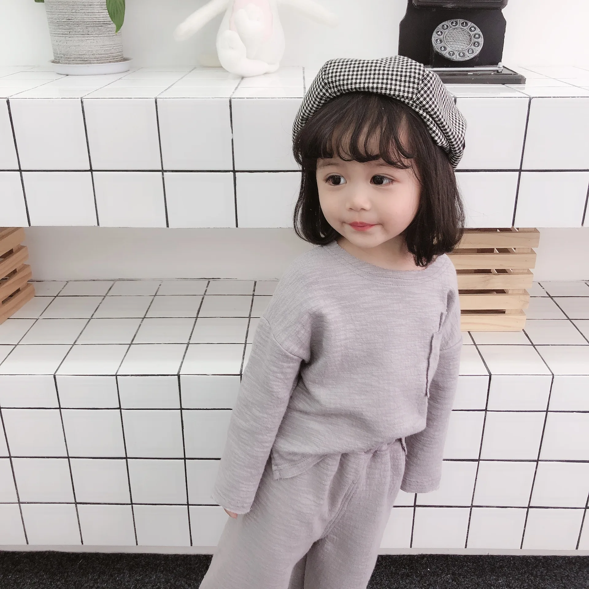 2019 Spring new arrival Korean style cotton knitted clothing sets for girls kids solid color pullover+wide leg pants 2pcs suits
2019 Spring new arrival Korean style cotton knitted clothing sets for girls kids solid color pullover+wide leg pants 2pcs suits