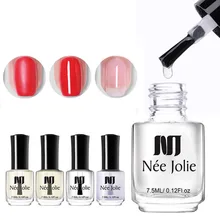 NEE JOLIE 4 Flessen Nagellak Base Coat Top Coat Matte Shine Polish Protector Olie Voor Nail Art DIY Poolse vernis 7.5 ml 3.5 ml(China)
