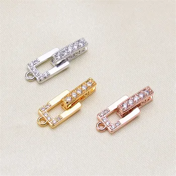 Clasps For Jewelry Making Fastening Accessories 925 silver plating Cubic Zirconia Clasps For DIY Pearls Necklace Bracelet Clasp
Clasps For Jewelry Making Fastening Accessories 925 silver plating Cubic Zirconia Clasps For DIY Pearls Necklace Bracelet Clasp