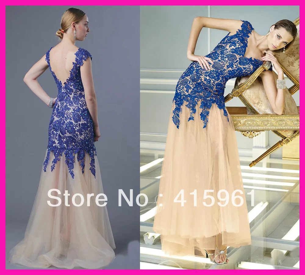 2014 New Arrival Blue Cap Sleeve Backless Mermaid Long Women Pageant Evening Prom Dress E4590
2014 New Arrival Blue Cap Sleeve Backless Mermaid Long Women Pageant Evening Prom Dress E4590
