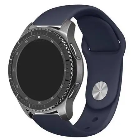 Ремешок 22 мм для samsung gear s3 classic Frontier galaxy watch 46 ремешок резиновый huami amazfit pebble time ticwatch 1