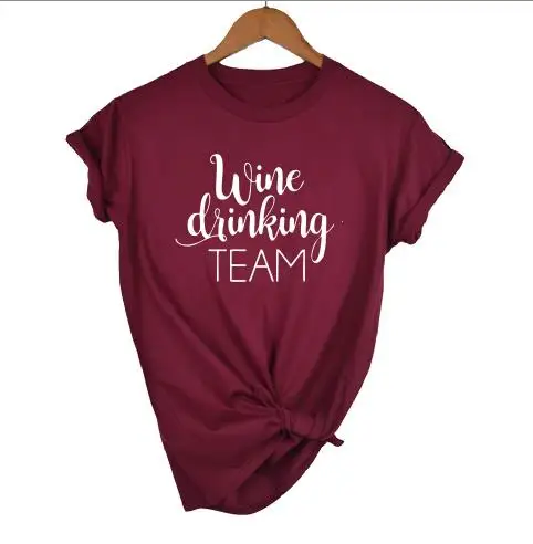 OKOUFEN Wine Drinking Team T-shirt Bachelorette Party Wedding Women Letter Print Tops Tee Short Sleeve Fashion T Shirt Drop Ship
OKOUFEN Wine Drinking Team T-shirt Bachelorette Party Wedding Women Letter Print Tops Tee Short Sleeve Fashion T Shirt Drop Ship